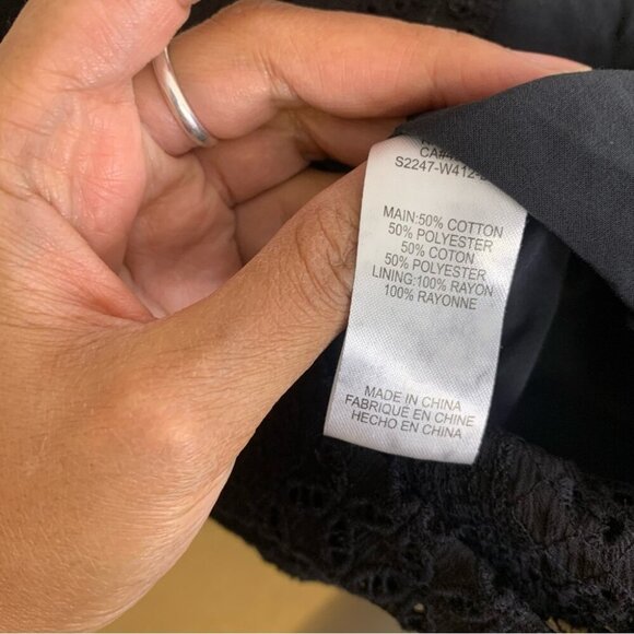 SALT WATER LUXE Black Eyelet Boho Chic Nova Mini Dress Size XS - Picture 9 of 14